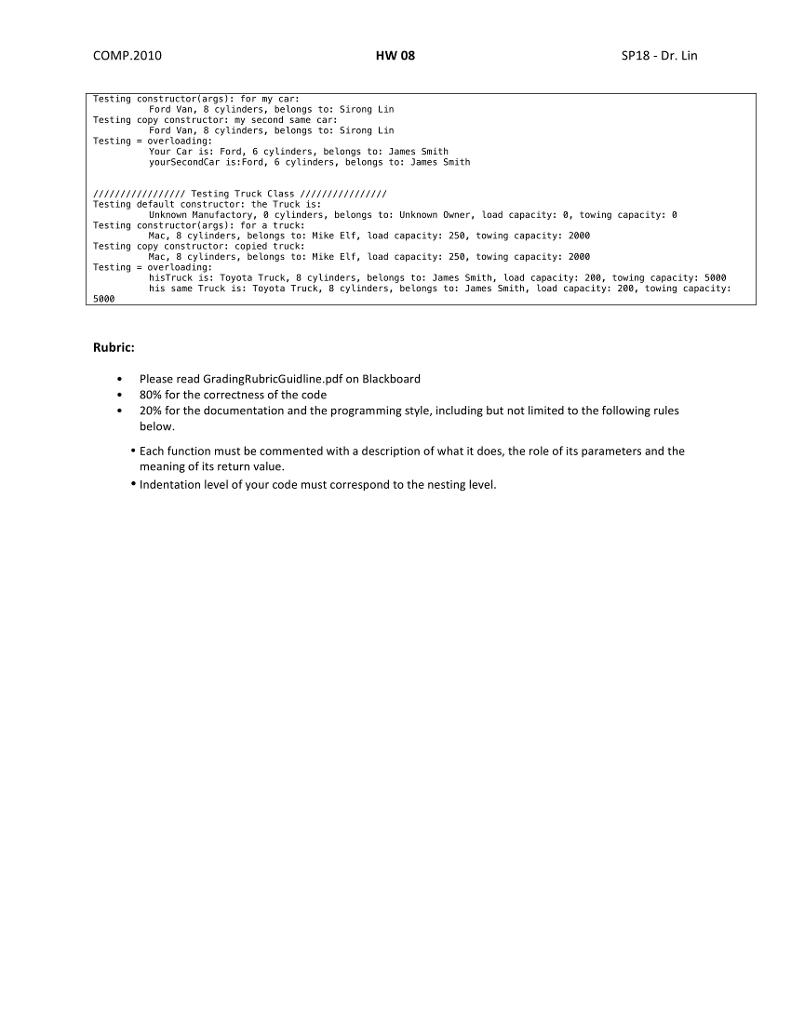 Due date: 04-04-2018 (W), 11am Close date: 04-18-2018(W), 11am Submission: a C++