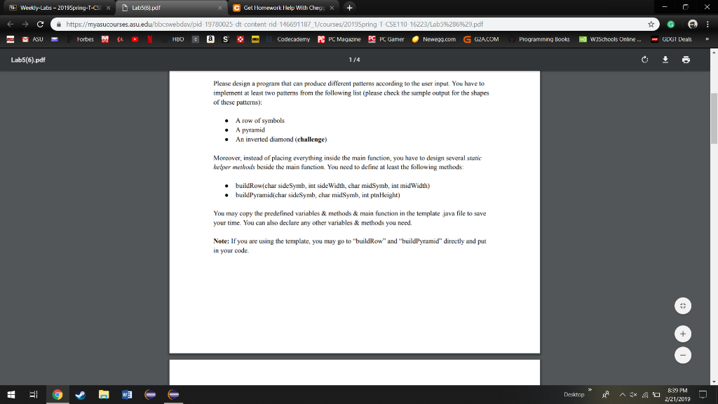  Weekly-Labs 20195pring-T-CS XLab5(6),pdf Get Homework Help With Cher https:/ asu.edu/bbcswebdavipid 19780025