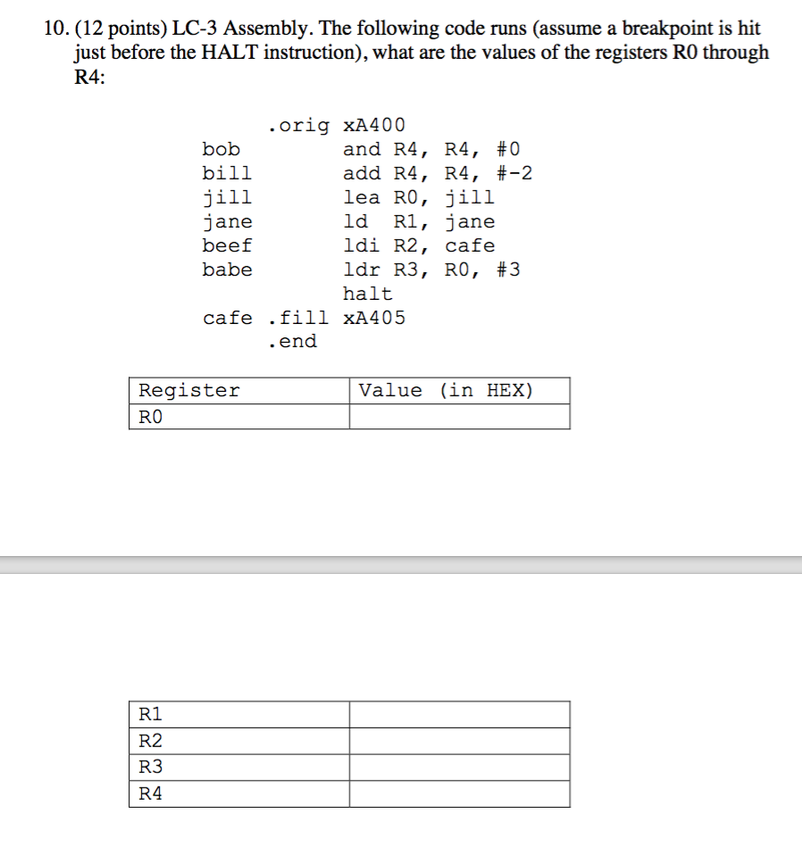 numbers i. 0x73 +0x55 ii. 0xB4-OxDE c. (4 points) 8-bit, 2's Complement