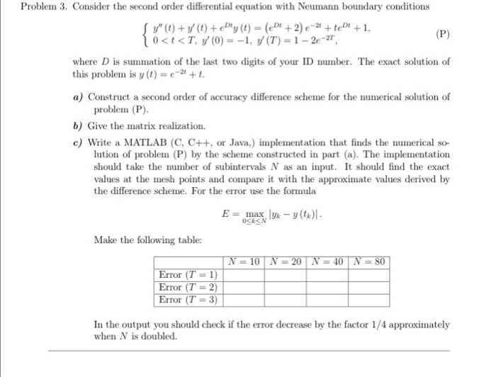  Answer just (c) problem Consider the second order differential equation with
