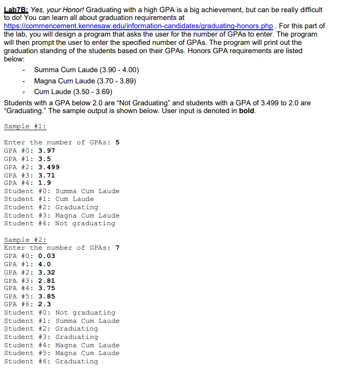 C# Source Code please (not pseudo or C++) Lab7B: Yes, your Honor!