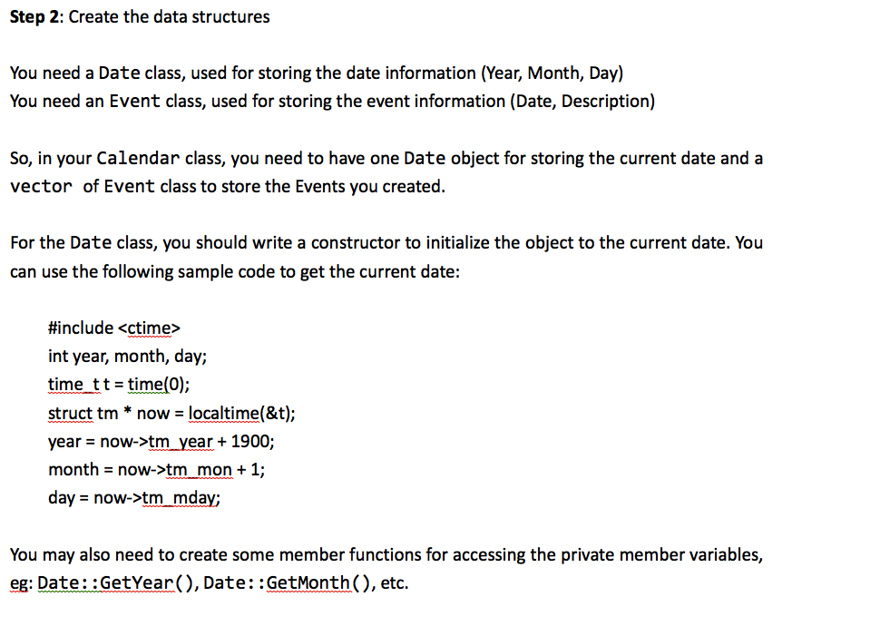 starts, it prints a calendar for current year/month on the screen as