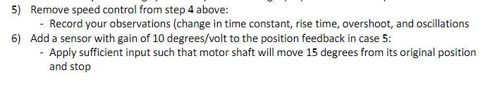 model of a DC motor [with some mechanical load] is used to