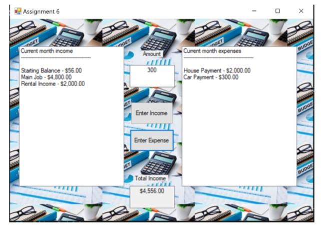 organization calculate the cost of expenses. Write a Visual Basic program to