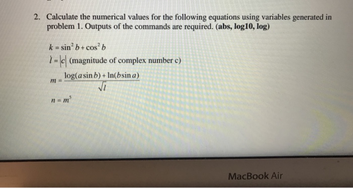 are given in parentheses in bold, check the help documentation for the