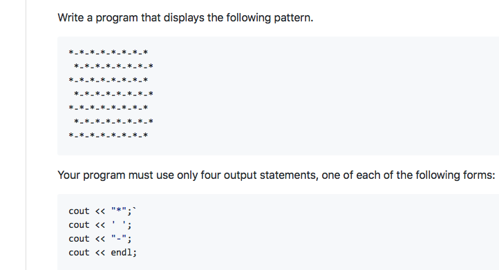 C++ question, by using pattern of Asterisks, write a program that displays