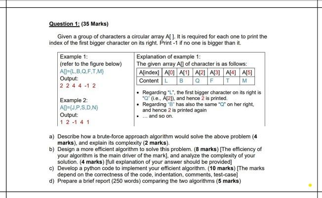 Do this question ASAP Pleazzzze Question 1: (35 Marks) Given a group