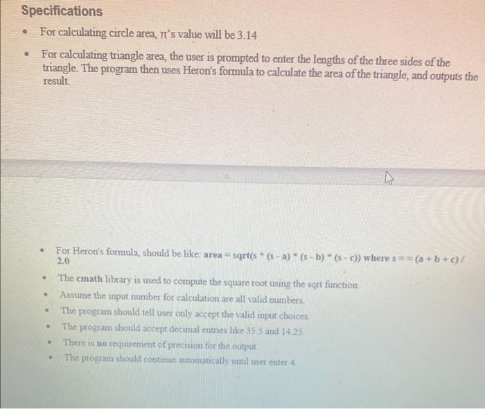 a menu and ask the user to make a selection fon You