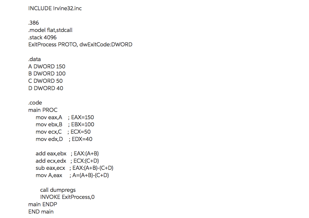 write a program that calculates the following expression: A = (A +