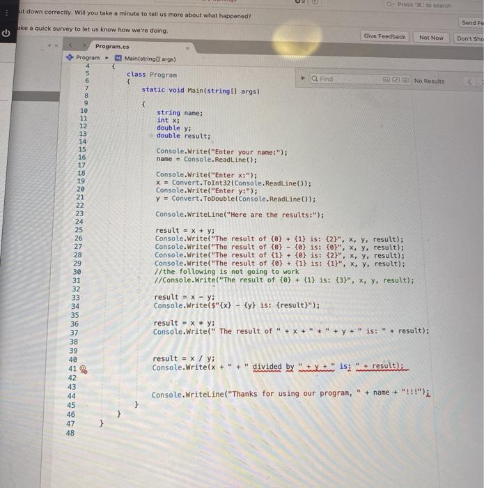 and a math symbol and produce the results as follows: Enter your
