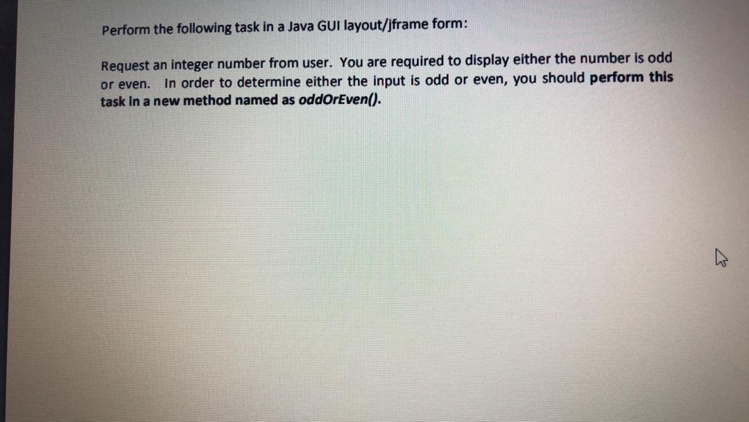 Perform the following task in a Java GUI layout/jframe form: Request