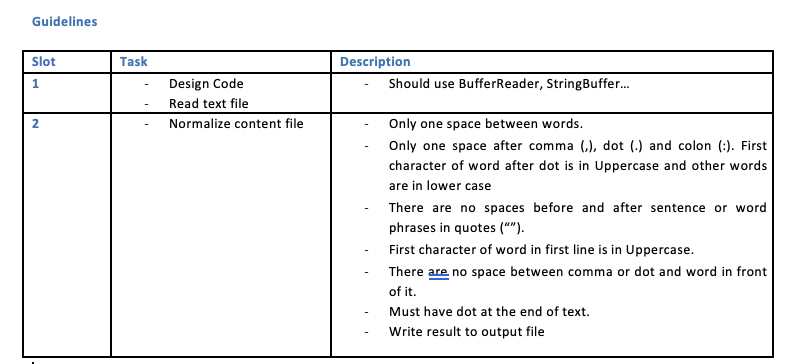 Function details: The program read text file (input.txt) and normalize text and