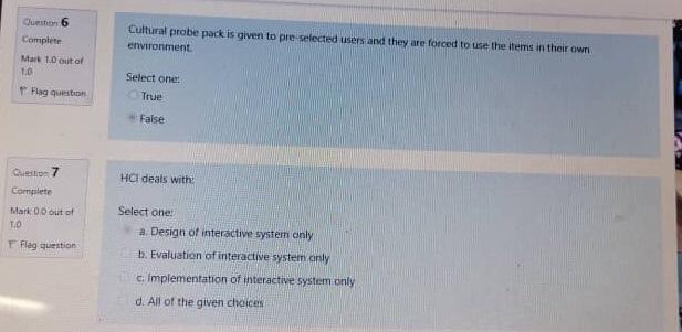 True False Con 2 Complete Mark 10 out of 1.0 When tracing