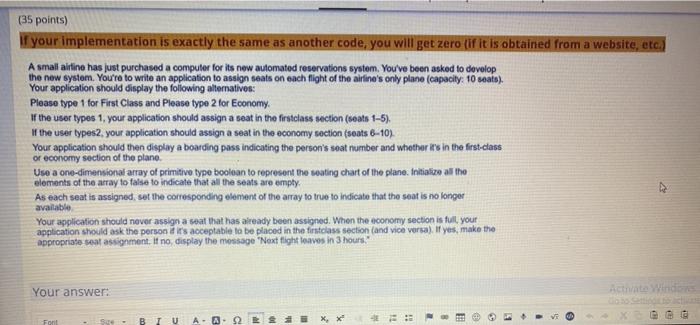  java (35 points) your implementation is exactly the same as another