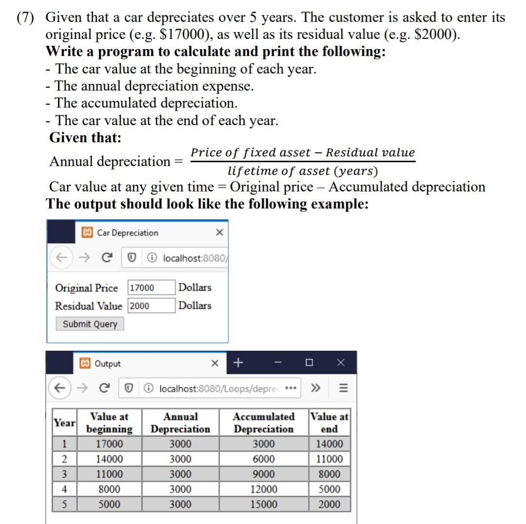 using netbeans via xxamp using loops solve the following solve in text