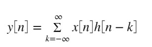 Develop code that performs discrete time convolution using the convolution sum for