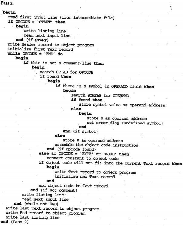 read first input line if OPCODE = START' then begin save #