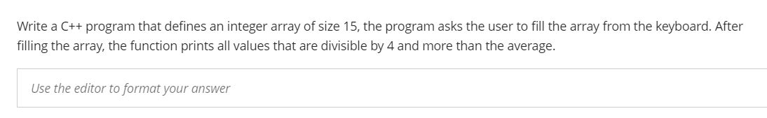 USING C++ HELP PLEASE Write a C++ program that defines an integer