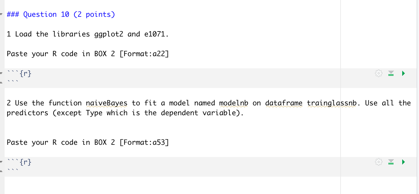 nchar() in R - ### Question 10 (2 points) 1 Load the