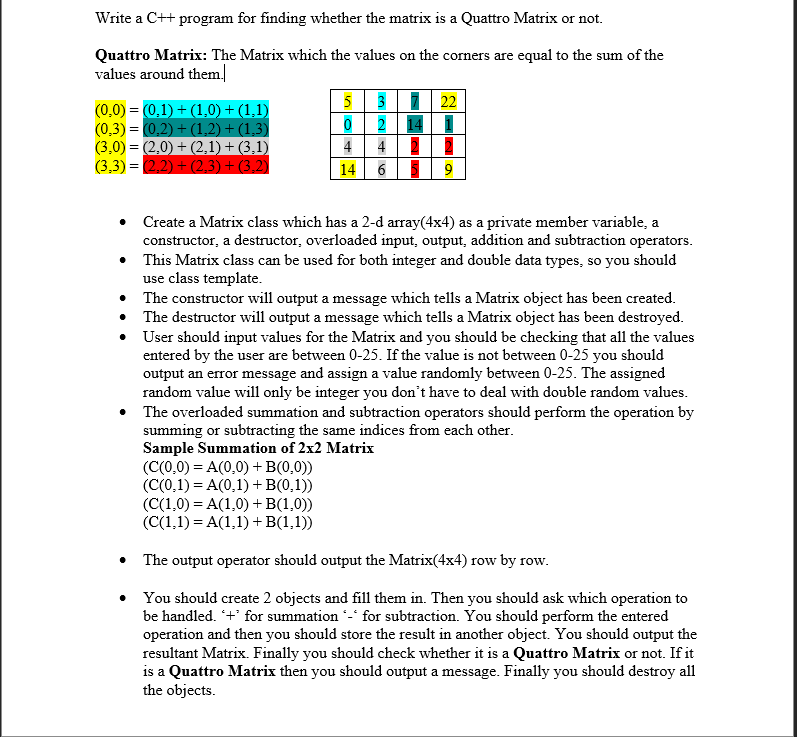  Write a C++ program for finding whether the matrix is a