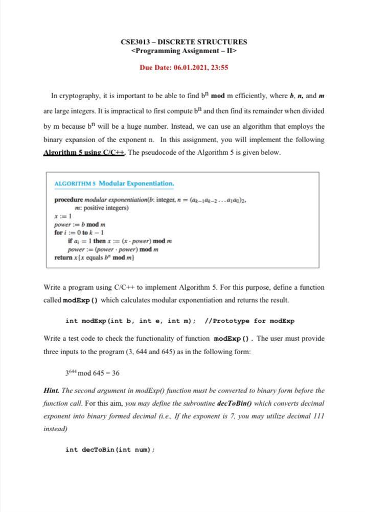 USING C SOLVE IT, DO IT WITH THE SAME OUTPUT!!! CSE3013-DISCRETE STRUCTURES