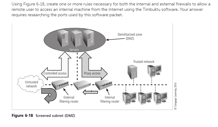 Using Figure 6-18, create one or more rules necessary for both the