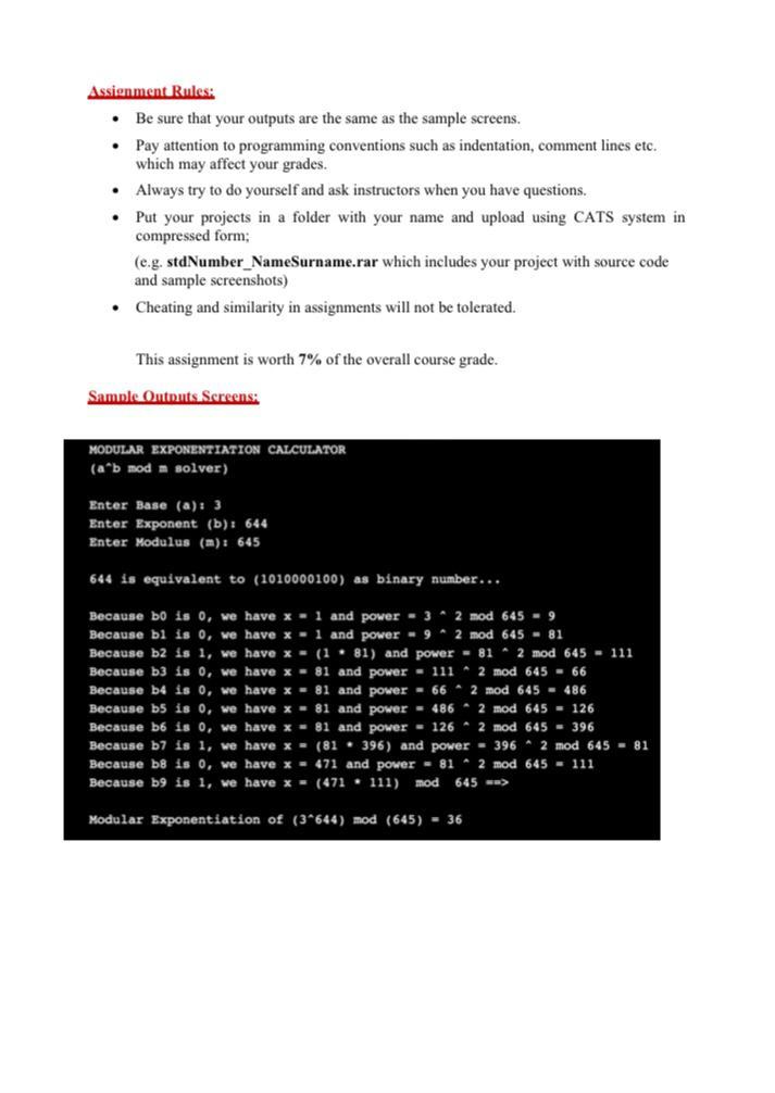Due Date: 06.01.2021, 23:55 In cryptography, it is important to be able