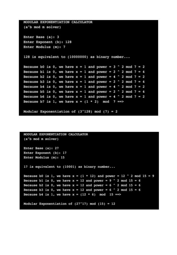 to find bh mod m efficiently, where b, n, and m are