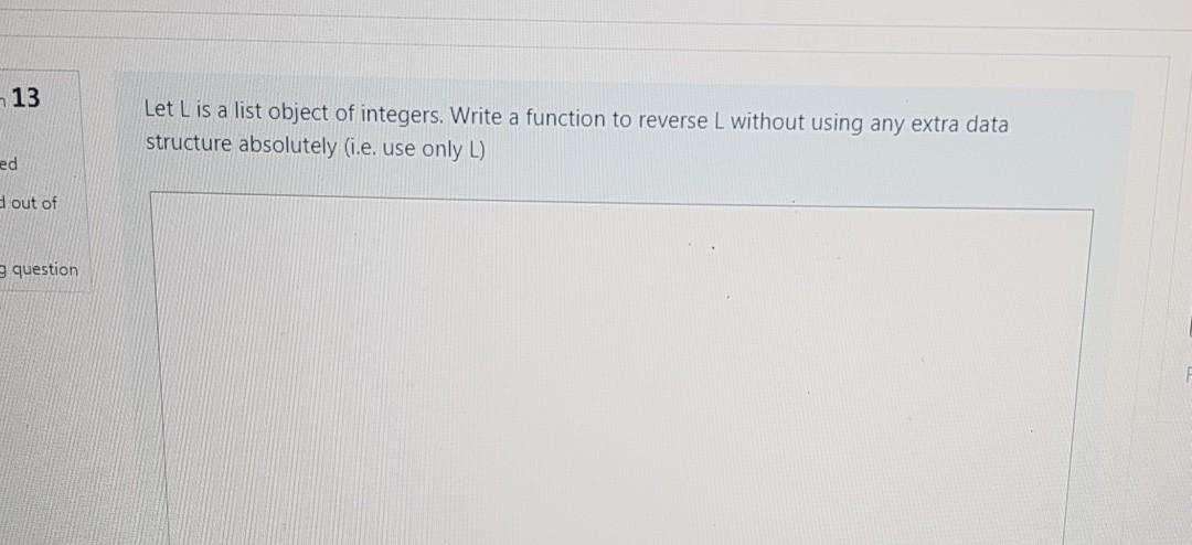 data structures data structures 13 Let L is a list object of