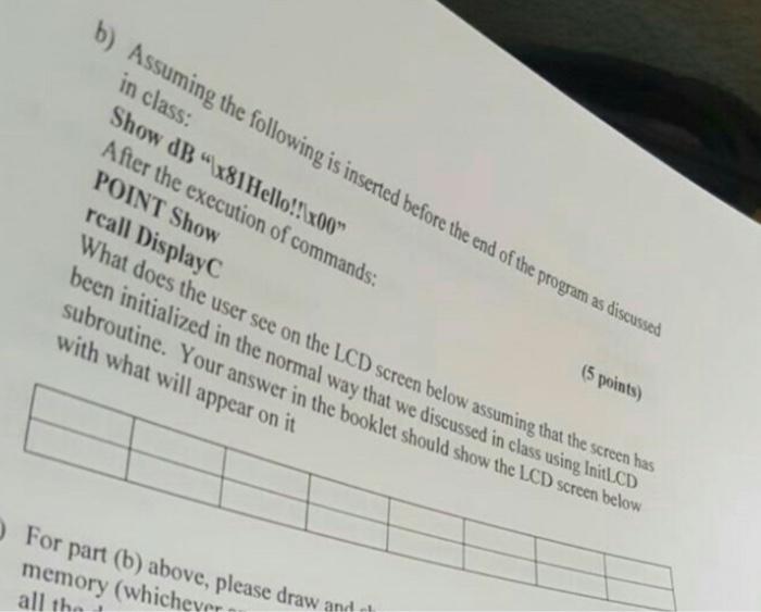  Using Assembly language with MPLab= microcontroller =PIC18F452 please answer b)