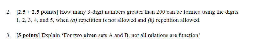  Solve this two question asap 2. [2.5 + 2.5 points] How