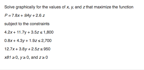 USING GAMS CODE ONLY Solve graphically for the values of x, y,
