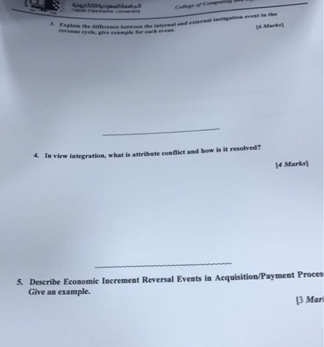  Explain the difference between the internal and external instigation event in