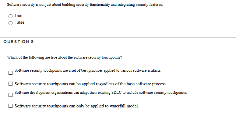 Software security is not just about building security functionality and integrating