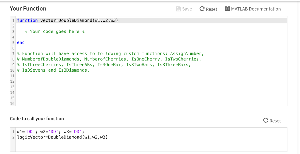 symbols of three windows (w1,w2,w3), the number of cherries: subfunction name NumberofCherries