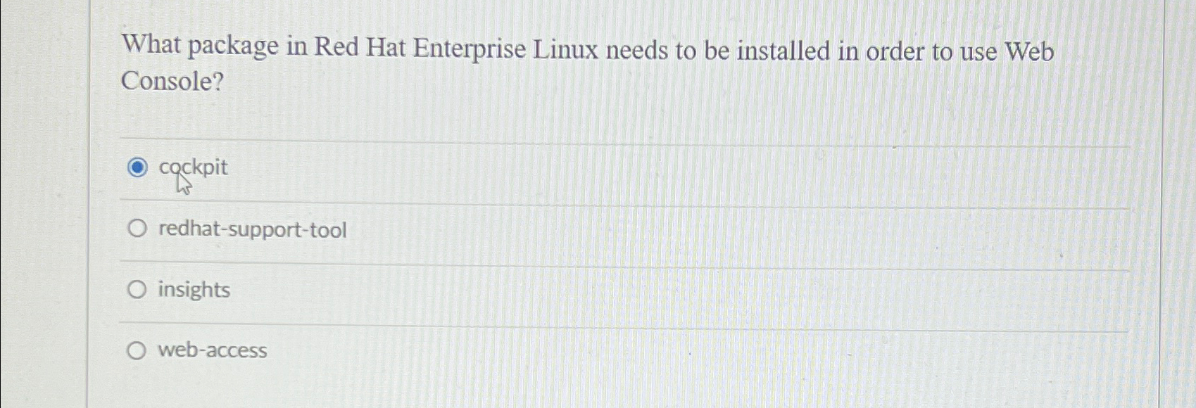  What package in Red Hat Enterprise Linux needs to be installed