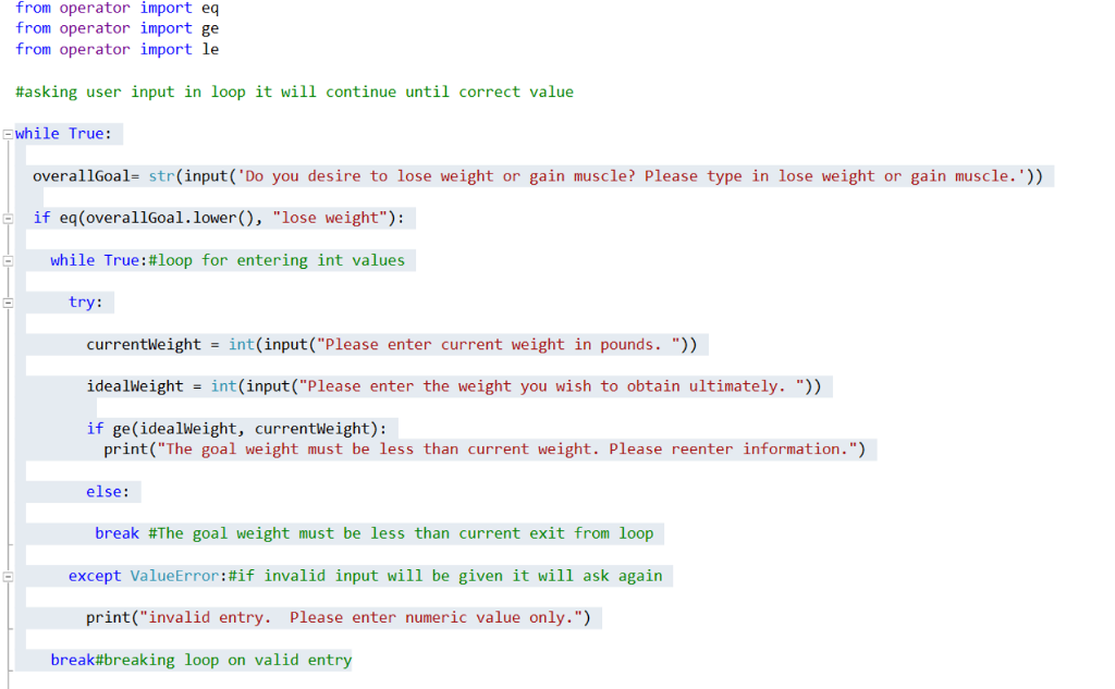 In Python, how could I take this portion of code and make