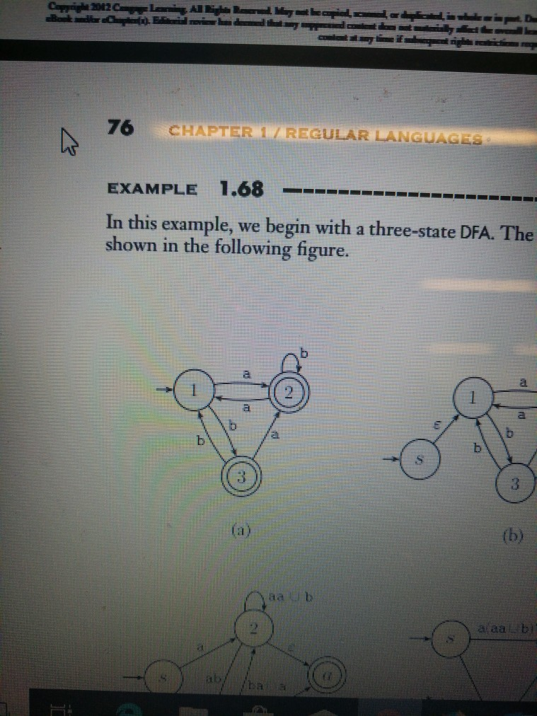 can someonw help me with this example. this is DFA and