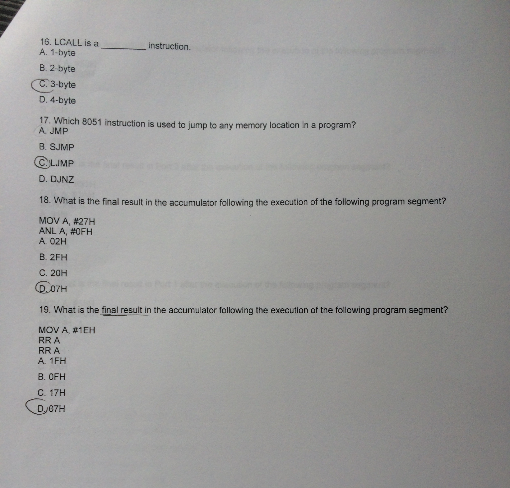 NOTE !! You must answer them all OR leave them to another