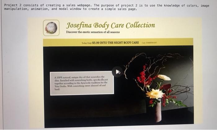 please help to create a sales website using html and csssomething like