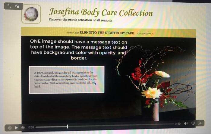 of colors, image manipulation, animation, and modal window to create a simple