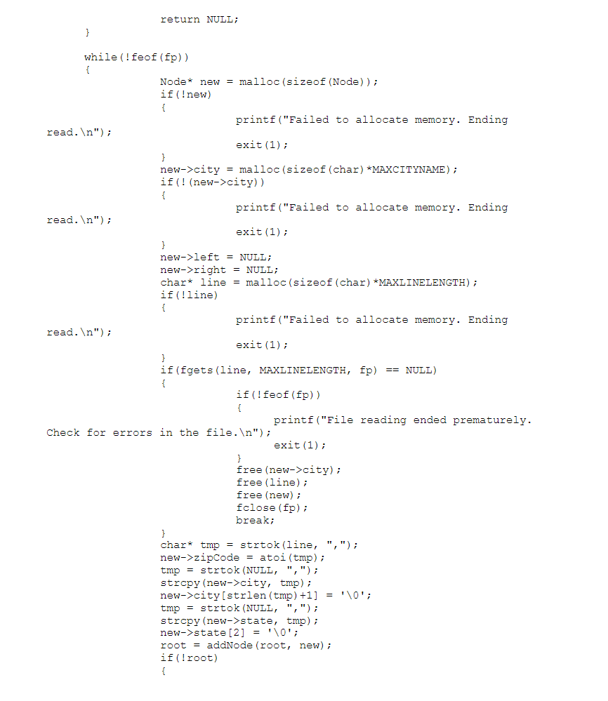 right; } Node; Node* importTree(char* filename); Node* addNode(Node* root, Node* newNode); int