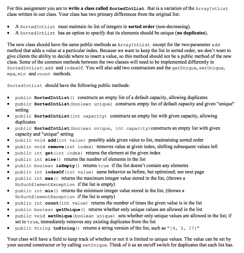 I have all the code except for the add method. Please show