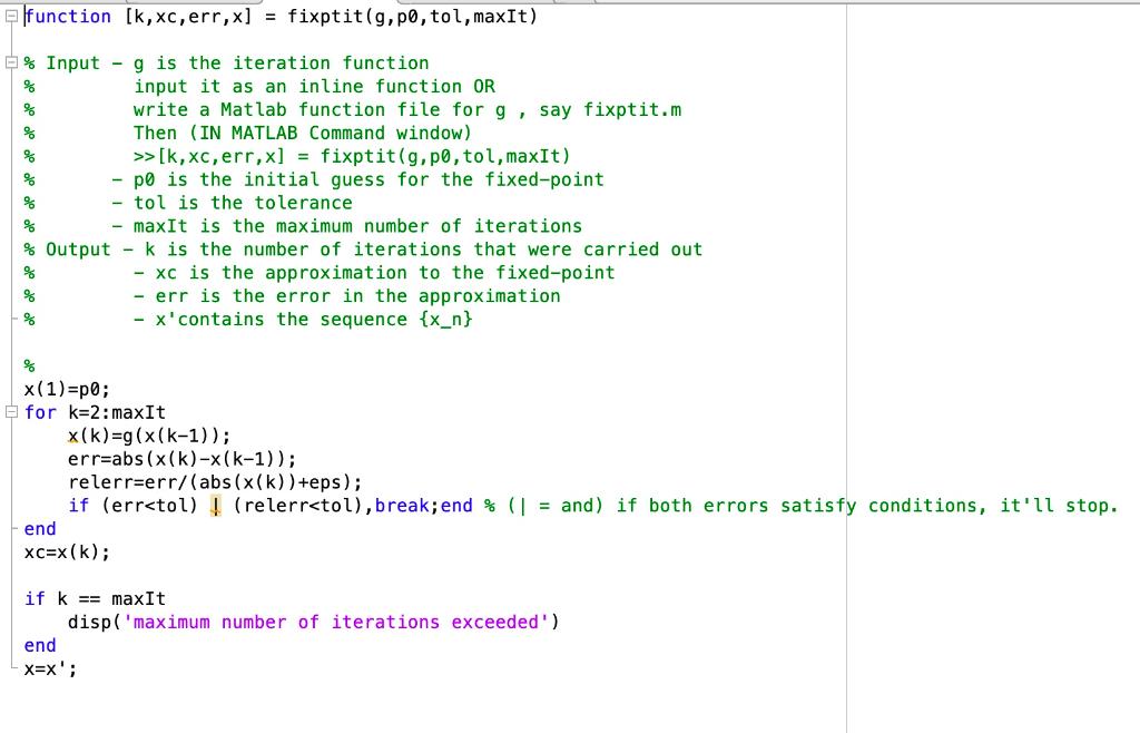 There are missing parts from the Matlab code, please complete it. this