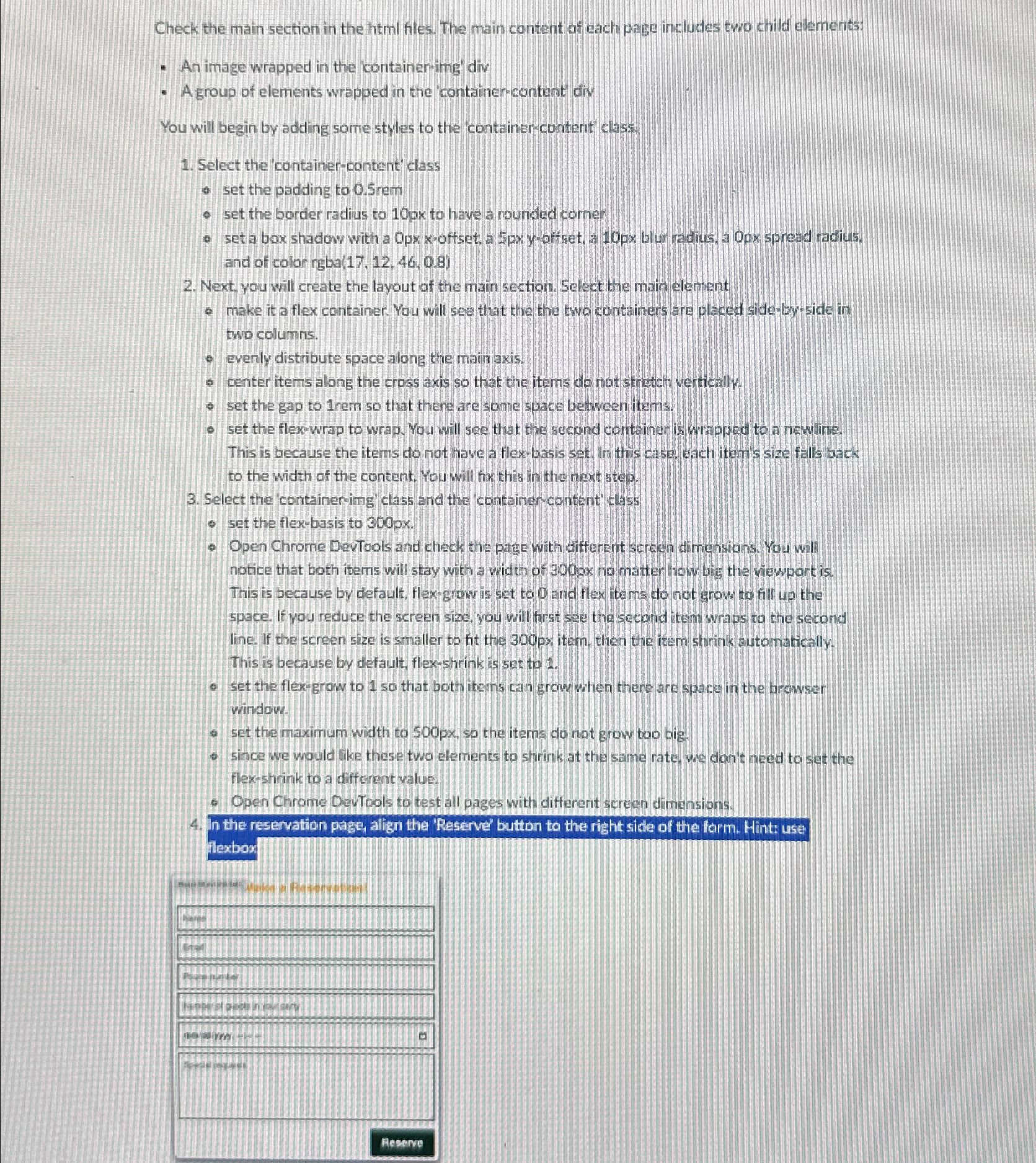  Check the main section in the html files. The main content
