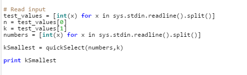 fill in area. Thanks [Active] Exercise: Quickselect Algorithm Problem statement: n this