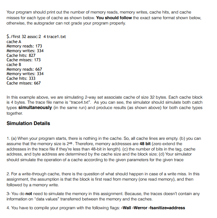 The names of those C files should be: valid.c, sim.c, and simulate.c