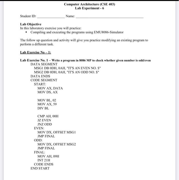 will copy the code then you will get the odd/even number Computer
