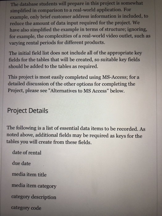 Data Modeling and Normalization Overview The task in this project is to