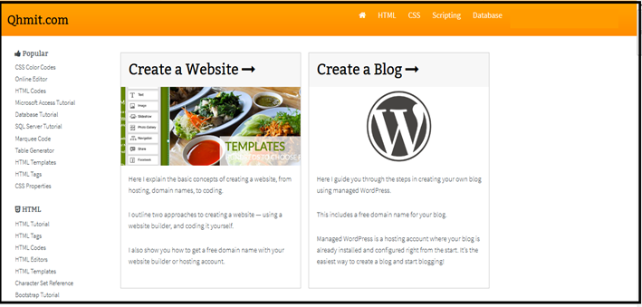  Create a website having two pages given below. Create external style
